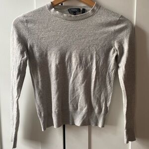 Theory Light Gray Cashmere Top